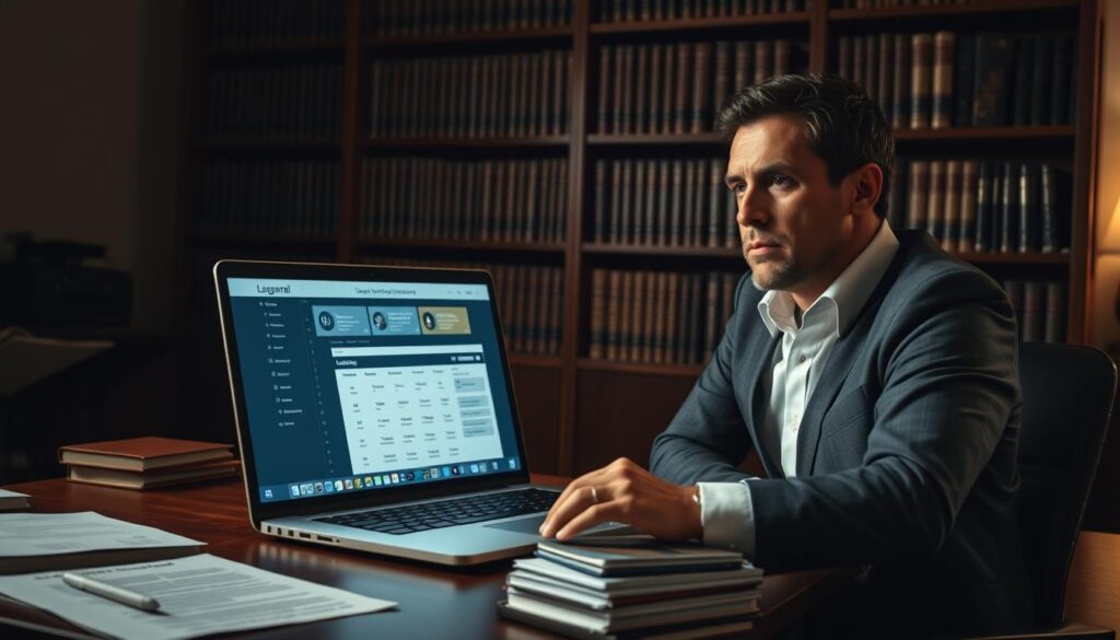 A dimly lit office, with a wooden desk and an array of legal documents scattered across its surface. In the foreground, a laptop displays a cryptocurrency recovery dashboard, its screen illuminating the somber expression of a legal professional deep in thought. The background features towering bookshelves, their spines suggesting a wealth of legal expertise. Soft, warm lighting casts subtle shadows, creating an atmosphere of contemplation and careful consideration. The scene conveys the weight and complexity of navigating the legal landscape when recovering lost cryptocurrency access. A dimly lit office, with a wooden desk and an array of legal documents scattered across its surface. In the foreground, a laptop displays a cryptocurrency recovery dashboard, its screen illuminating the somber expression of a legal professional deep in thought. The background features towering bookshelves, their spines suggesting a wealth of legal expertise. Soft, warm lighting casts subtle shadows, creating an atmosphere of contemplation and careful consideration. The scene conveys the weight and complexity of navigating the legal landscape when recovering lost cryptocurrency access.