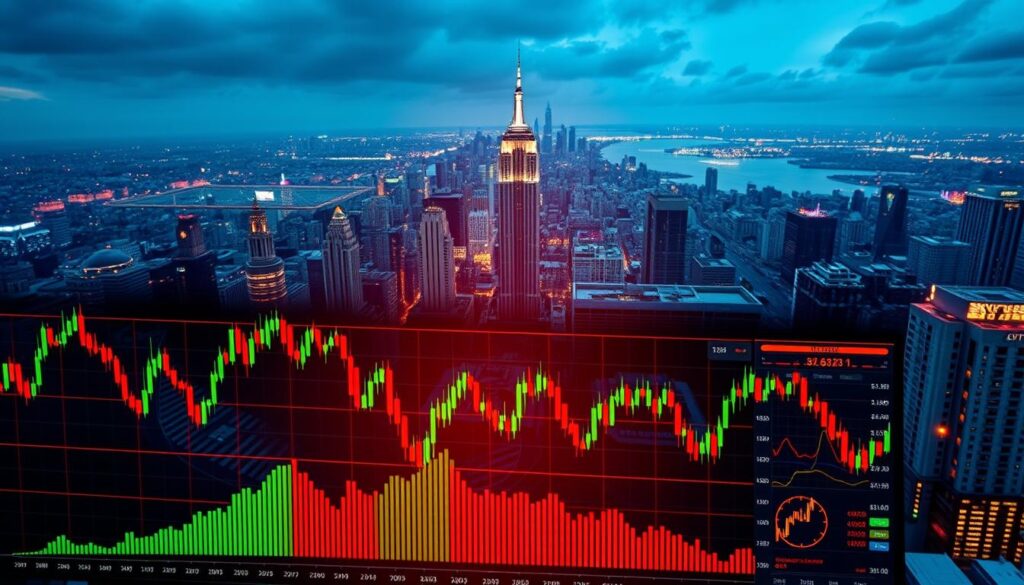 A dynamic and vibrant financial market landscape, with candlestick charts and line graphs depicting the ebb and flow of price movements. In the foreground, a central focus on a digital cryptocurrency exchange dashboard, showcasing real-time data and analytics. The middle ground features a swirling array of financial indicators, from sentiment indexes to volatility metrics, all reflecting the pulse of the market. In the background, a panoramic view of a bustling cityscape, symbolizing the global scale of the financial ecosystem. The lighting is sharp and dramatic, casting shadows and highlights that accentuate the urgency and intensity of the scene. The overall composition conveys a sense of anticipation, uncertainty, and the high-stakes nature of navigating the crypto market's liquidation events. A dynamic and vibrant financial market landscape, with candlestick charts and line graphs depicting the ebb and flow of price movements. In the foreground, a central focus on a digital cryptocurrency exchange dashboard, showcasing real-time data and analytics. The middle ground features a swirling array of financial indicators, from sentiment indexes to volatility metrics, all reflecting the pulse of the market. In the background, a panoramic view of a bustling cityscape, symbolizing the global scale of the financial ecosystem. The lighting is sharp and dramatic, casting shadows and highlights that accentuate the urgency and intensity of the scene. The overall composition conveys a sense of anticipation, uncertainty, and the high-stakes nature of navigating the crypto market's liquidation events.