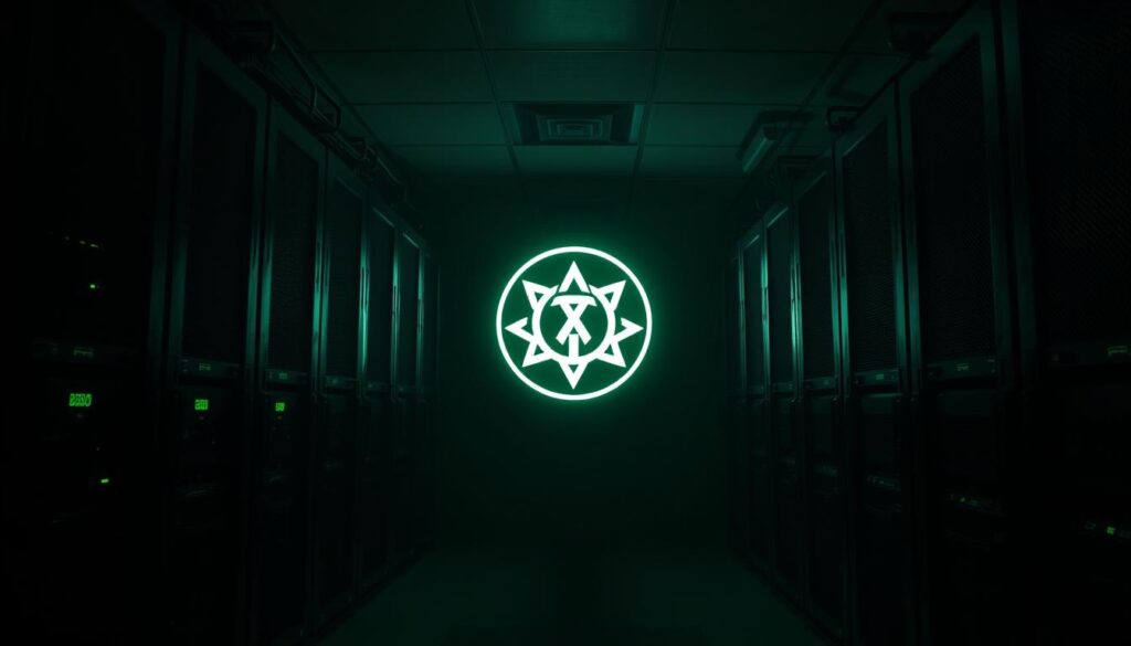 A shadowy, anonymous crypto exchange operating in the digital shadows, its servers cloaked in secrecy. Servers hidden in obscured datacenters, dimly lit with a mysterious green glow. Faceless traders and anonymous figures move digital assets through hidden channels, evading traditional regulatory oversight. The exchange's logo, a cryptic symbol, is the only visible sign of its existence, a gateway to a world of unregulated finance. The atmosphere is tense, with an underlying sense of unease, reflecting the high-stakes and regulatory uncertainty surrounding this enigmatic entity. A shadowy, anonymous crypto exchange operating in the digital shadows, its servers cloaked in secrecy. Servers hidden in obscured datacenters, dimly lit with a mysterious green glow. Faceless traders and anonymous figures move digital assets through hidden channels, evading traditional regulatory oversight. The exchange's logo, a cryptic symbol, is the only visible sign of its existence, a gateway to a world of unregulated finance. The atmosphere is tense, with an underlying sense of unease, reflecting the high-stakes and regulatory uncertainty surrounding this enigmatic entity.
