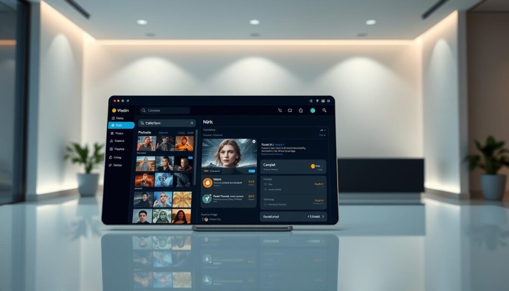 A sleek and secure NFT wallet setup displayed on a modern digital interface. In the foreground, a user-friendly wallet dashboard showcases various NFT collections, highlighted by vibrant thumbnails. The middle ground features a detailed view of a specific NFT, its metadata, and provenance information. In the background, a minimalist yet sophisticated environment with subtle lighting cues and a neutral color palette, creating a sense of professionalism and trust. The overall composition conveys the ease, security, and transparency of managing a robust NFT portfolio, ready to access exclusive creator collaboration drops.