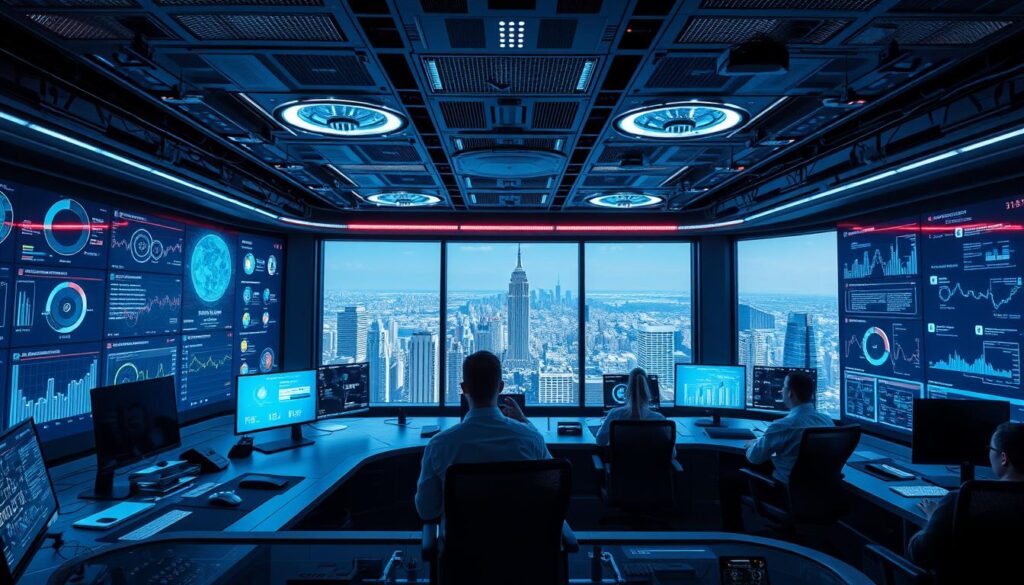 A sophisticated, technologically-advanced control room with a vast array of holographic displays, neural networks, and data visualization tools. In the foreground, a sleek, minimalist user interface with intuitive controls and real-time analytics. In the middle ground, a team of analysts and data scientists intently monitoring the system, their faces illuminated by the glow of the screens. In the background, a large, panoramic window reveals a futuristic cityscape, hinting at the global scale and interconnectedness of the crypto ecosystem under surveillance. Ambient lighting casts a cool, blue-tinted glow, conveying a sense of precision, efficiency, and technological prowess. A sophisticated, technologically-advanced control room with a vast array of holographic displays, neural networks, and data visualization tools. In the foreground, a sleek, minimalist user interface with intuitive controls and real-time analytics. In the middle ground, a team of analysts and data scientists intently monitoring the system, their faces illuminated by the glow of the screens. In the background, a large, panoramic window reveals a futuristic cityscape, hinting at the global scale and interconnectedness of the crypto ecosystem under surveillance. Ambient lighting casts a cool, blue-tinted glow, conveying a sense of precision, efficiency, and technological prowess.