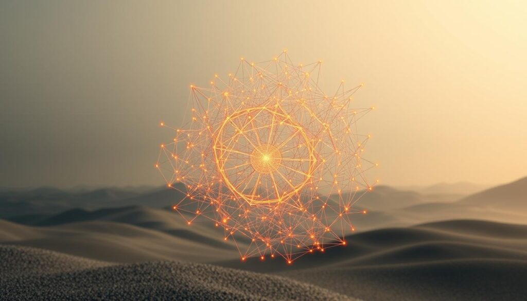 An intricately woven network of knowledge graphs, their nodes and edges pulsing with sentiment, illuminating the nuances of natural language analysis. In the foreground, a central graph visualization, its edges flowing with a warm, amber glow, reflecting the emotive undercurrents of crypto news. The middle ground depicts a galaxy of interconnected nodes, each a wellspring of insight, their connections tracing the intricate tapestry of market sentiment. In the background, a serene, minimalist landscape, with soft, diffused lighting that imbues the scene with a contemplative atmosphere, inviting the viewer to dive deeper into the world of graph-based representations in news analytics. An intricately woven network of knowledge graphs, their nodes and edges pulsing with sentiment, illuminating the nuances of natural language analysis. In the foreground, a central graph visualization, its edges flowing with a warm, amber glow, reflecting the emotive undercurrents of crypto news. The middle ground depicts a galaxy of interconnected nodes, each a wellspring of insight, their connections tracing the intricate tapestry of market sentiment. In the background, a serene, minimalist landscape, with soft, diffused lighting that imbues the scene with a contemplative atmosphere, inviting the viewer to dive deeper into the world of graph-based representations in news analytics.