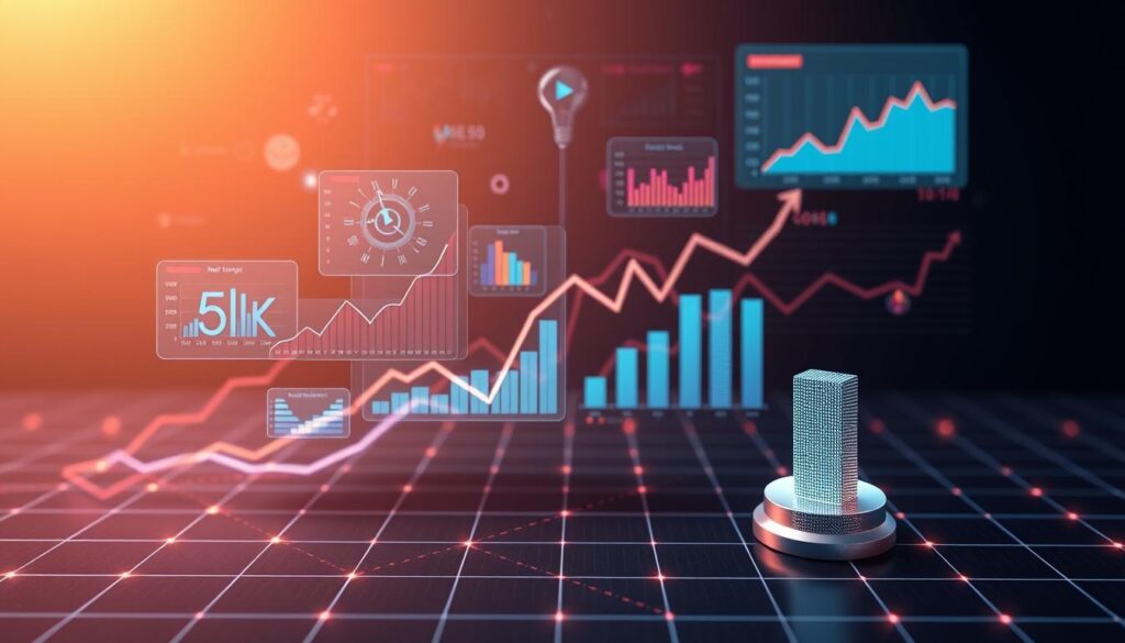 Detailed and data-driven market analysis of the rapidly evolving NFT gaming landscape. A sleek, modern infographic-style composition with a futuristic, techno-chic aesthetic. Foreground features dynamic charts, graphs, and financial data visualizations floating above a minimalist grid-like background. Subtle lighting and depth-of-field effects create a sense of depth and dimensionality. Warm metallic color tones and angular design elements convey an air of sophistication and innovation. Overall, a visually striking and information-rich illustration that captures the opportunities and considerations of investing in the burgeoning NFT gaming market. Detailed and data-driven market analysis of the rapidly evolving NFT gaming landscape. A sleek, modern infographic-style composition with a futuristic, techno-chic aesthetic. Foreground features dynamic charts, graphs, and financial data visualizations floating above a minimalist grid-like background. Subtle lighting and depth-of-field effects create a sense of depth and dimensionality. Warm metallic color tones and angular design elements convey an air of sophistication and innovation. Overall, a visually striking and information-rich illustration that captures the opportunities and considerations of investing in the burgeoning NFT gaming market.