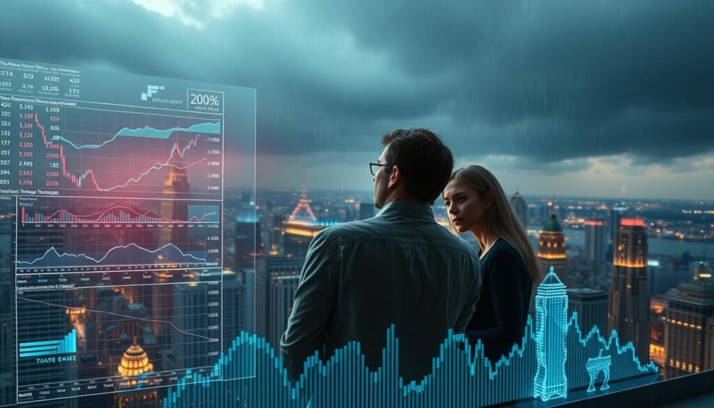 Detailed crypto market trends visualization: A data-driven landscape of digital currency fluctuations, depicted in a striking, cinematic composition. The foreground showcases a holographic display of real-time price charts, charts, and analytics, bathed in a cool, futuristic glow. The middle ground features a trio of market analysts studying the data intently, their faces illuminated by the screen's luminescent hues. The background sets the scene with a panoramic cityscape, skyscrapers reaching towards a moody, rain-streaked sky, symbolizing the dynamic and ever-evolving nature of the crypto ecosystem. Captured through the lens of a high-tech camera, the image conveys a sense of technological sophistication and analytical depth, perfectly suited to illustrate the "Understanding the Demand in Today's Crypto Ecosystem" section. Detailed crypto market trends visualization: A data-driven landscape of digital currency fluctuations, depicted in a striking, cinematic composition. The foreground showcases a holographic display of real-time price charts, charts, and analytics, bathed in a cool, futuristic glow. The middle ground features a trio of market analysts studying the data intently, their faces illuminated by the screen's luminescent hues. The background sets the scene with a panoramic cityscape, skyscrapers reaching towards a moody, rain-streaked sky, symbolizing the dynamic and ever-evolving nature of the crypto ecosystem. Captured through the lens of a high-tech camera, the image conveys a sense of technological sophistication and analytical depth, perfectly suited to illustrate the "Understanding the Demand in Today's Crypto Ecosystem" section.