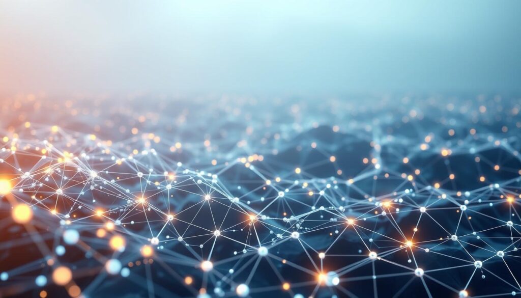 Emerging blockchain technologies: Crystalline data structures forming intricate geometric patterns, illuminated by a soft, diffused light. In the foreground, a shimmering blockchain interface with sleek, holographic elements. The middle ground features dynamic, interlinked nodes pulsing with digital energy. In the background, a vast, abstract landscape of interconnected chains, cascading into the distance. Cutting-edge cryptography and consensus algorithms weave a tapestry of innovation, hinting at the transformative potential of this rapidly evolving technological frontier. Emerging blockchain technologies: Crystalline data structures forming intricate geometric patterns, illuminated by a soft, diffused light. In the foreground, a shimmering blockchain interface with sleek, holographic elements. The middle ground features dynamic, interlinked nodes pulsing with digital energy. In the background, a vast, abstract landscape of interconnected chains, cascading into the distance. Cutting-edge cryptography and consensus algorithms weave a tapestry of innovation, hinting at the transformative potential of this rapidly evolving technological frontier.