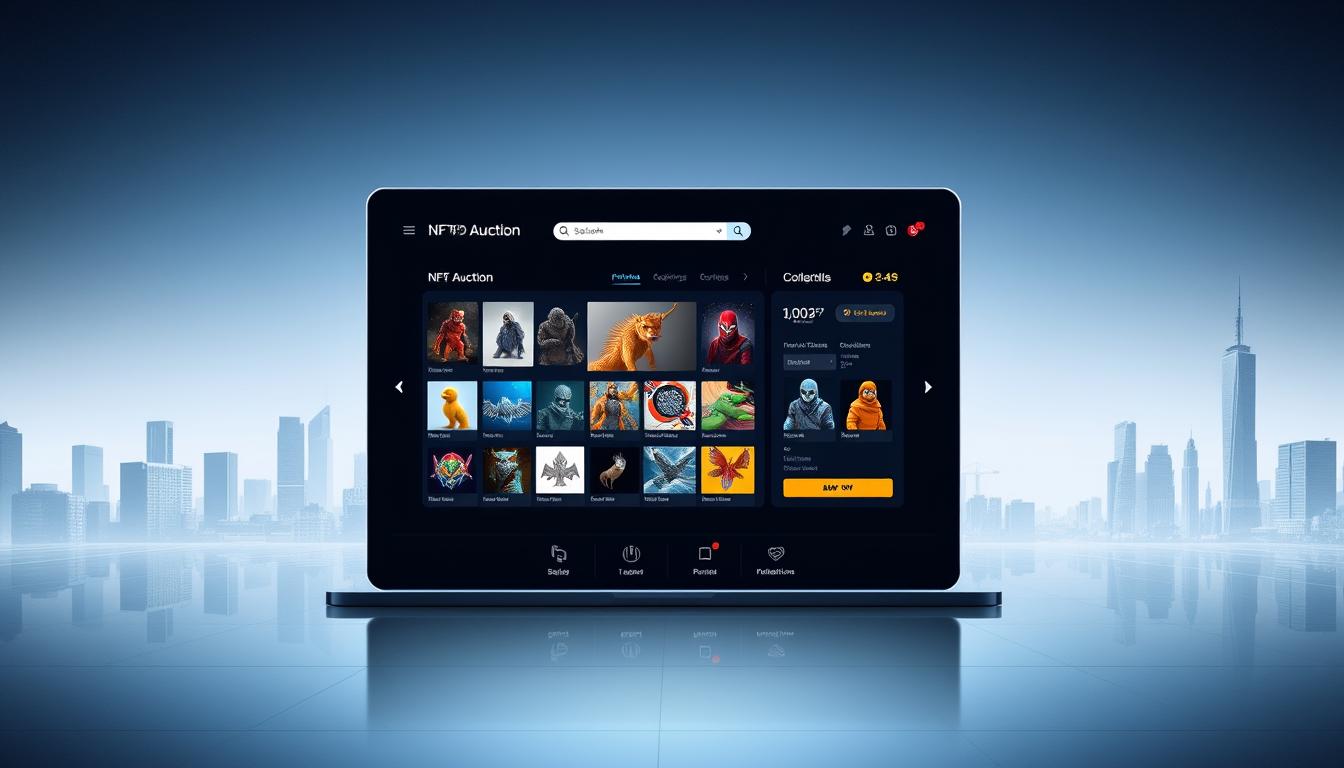 NFT auction bidding platform system