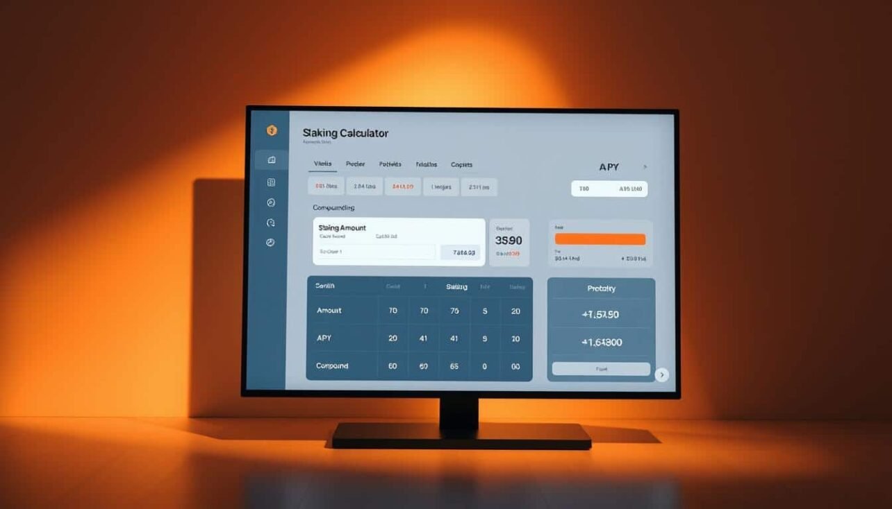 crypto staking rewards compound calculator 1 5 10 year projections