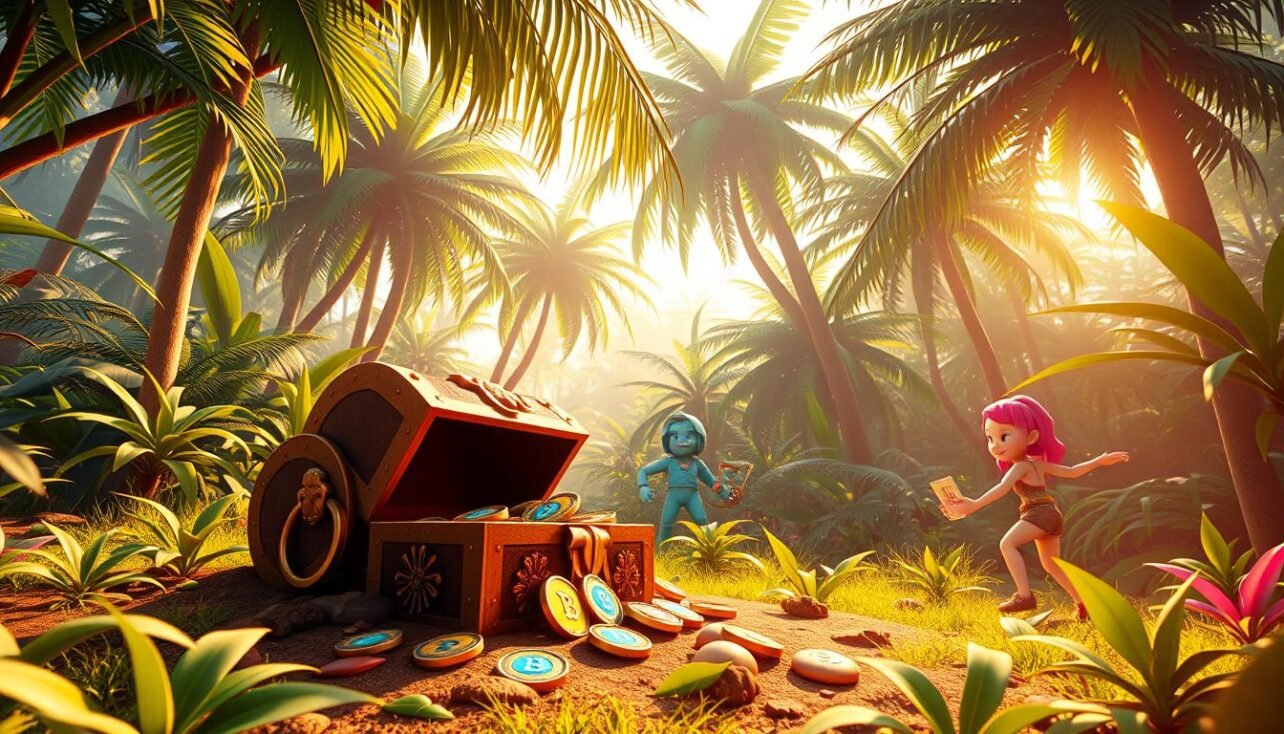 daily NFT treasure hunt game free crypto rewards