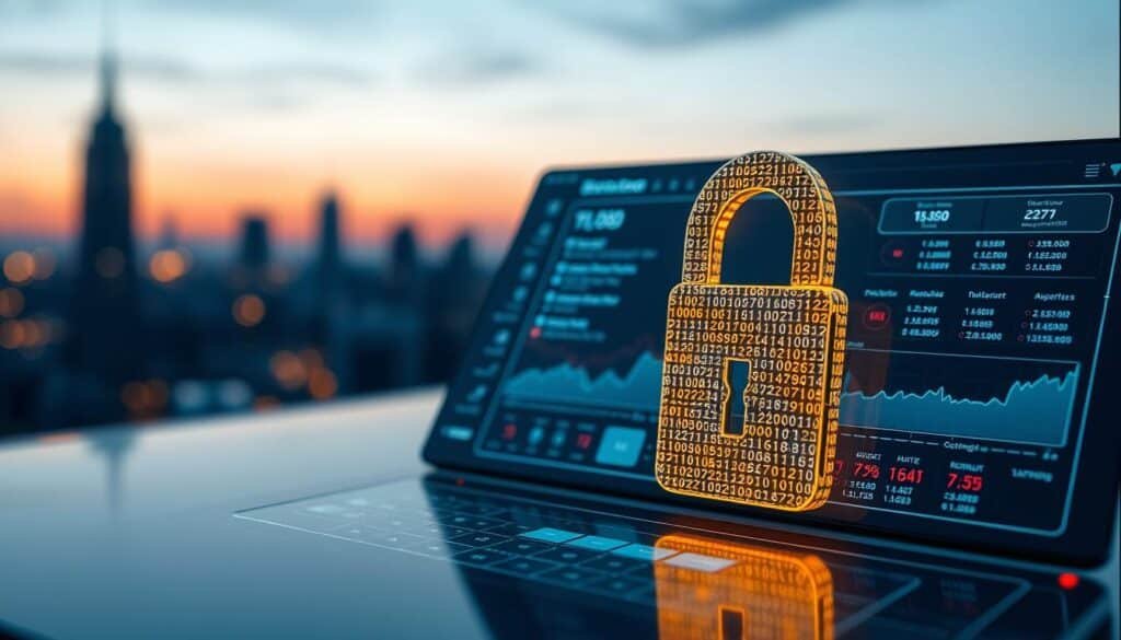 A close-up view of a digital private key represented as an intricate, glowing code pattern, set against a sleek, modern cryptocurrency wallet interface. In the foreground, the private key appears luminous and detailed, evoking a sense of security and mystery. The middle ground features the cryptocurrency wallet displayed on a touch screen, with dynamic graphs and transaction records subtly illuminated. The background comprises a soft-focus city skyline at dusk, symbolizing the vast digital landscape of cryptocurrencies. The scene is well-lit with a cool, futuristic ambiance and slight bokeh effects, conveying a sense of innovation and trust. The overall mood is professional and informative, perfect for a technical discussion on cryptocurrency wallets.