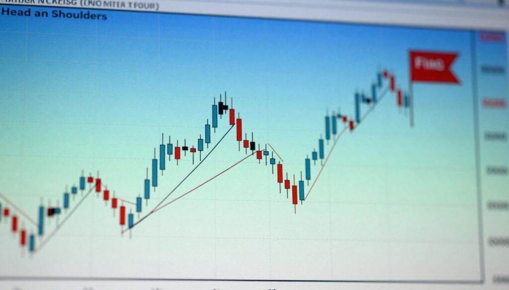 A detailed trend reading chart showcasing various technical analysis patterns, including Head and Shoulders, Bull Flag, and Wedge formations. In the foreground, the chart features crisp lines and distinct candlestick formations with vibrant colors to indicate bullish and bearish trends. In the middle, a grid background displays key support and resistance levels, seamlessly blending with the chart. The background features a soft gradient of blues and greens, evoking a calm, analytical atmosphere. The lighting is bright and even, emphasizing clarity and detail, while a slight lens blur around the edges focuses attention on the chart itself. Overall, the mood is professional and educational, suitable for a financial analysis context. A detailed trend reading chart showcasing various technical analysis patterns, including Head and Shoulders, Bull Flag, and Wedge formations. In the foreground, the chart features crisp lines and distinct candlestick formations with vibrant colors to indicate bullish and bearish trends. In the middle, a grid background displays key support and resistance levels, seamlessly blending with the chart. The background features a soft gradient of blues and greens, evoking a calm, analytical atmosphere. The lighting is bright and even, emphasizing clarity and detail, while a slight lens blur around the edges focuses attention on the chart itself. Overall, the mood is professional and educational, suitable for a financial analysis context.
